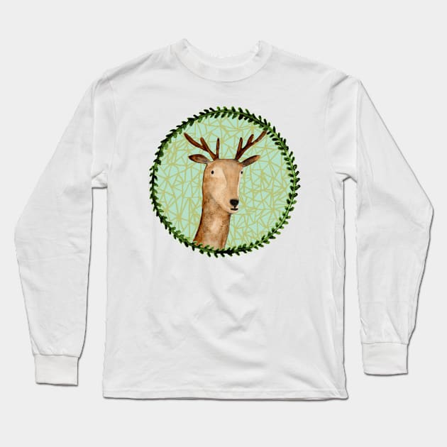 Deer Long Sleeve T-Shirt by Sophie Corrigan